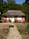 Cuba - Holgun province - pink house and pig - Boho - photo by G.Friedman