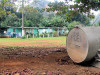 Cuba - Viales - Pinar del Rio Province: Viva Fidel - slogan in an old tank - photo by L.Gewalli