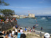 Cuba - Cojimar - Havana province: boat races by the fort and the beach - photo by L.Gewalli