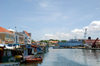 Curacao - Willemstad: Floating market, shot from Wilhelmina Bridge - photo by S.Green