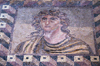 Paphos, Cyprus: Roman mosaic in the house of Dionysos - sad face - photo by A.Ferrari
