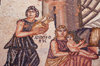Paphos, Cyprus: first bath of Achilles - detail - Roman mosaics in the house of Theseus - photo by A.Ferrari