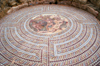 Paphos, Cyprus: House of Theseus - Roman mosaic of Theseus and the Minotaur - circular room - photo by A.Ferrari