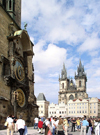 Czech Republic - Prague / Praha: Astronomical Clock at the old town hall and the Church of Our Lady Before Tyn (photo by J.Kaman)