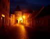Czech Republic - Cesky Krumlov  (Southern Bohemia - Jihocesk - Budejovick kraj): street - nocturnal - photo by J.Kaman