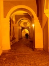 Czech Republic - Cesky Krumlov  (Southern Bohemia - Jihocesk - Budejovick kraj): passage - nocturnal  - photo by J.Kaman