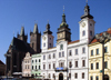 Czech Republic - Hradec Krlov: Town hall and the Cathedral of the Holy Ghost / Radnice - photo by J.Kaman