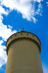 Czech Republic - Benesov / Beneschau (Central Bohemia - Stredocesk kraj):  Konopiste castle - looking up at the tower (photo by P.Gustafson)