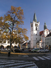 Czech Republic - Litomerice / Leitmeritz - st nad Labem Region (Northern Bohemia): church square - photo by J.Kaman