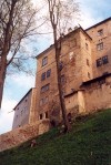 Czech Republic - Cesky Krumlov / Krumau - UNESCO world heritage (Southern Bohemia - Jihocesk - Budejovick kraj): castle back door  (photo by M.Torres)