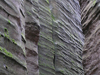Czech Republic - Adrspassko-Teplicke skaly / Adrspach-Teplice Rocks: sandstone wall - Hradec Kralove Region - photo by J.Kaman