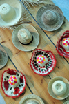 El Catey, Saman province, Dominican republic: assorted Dominican hats - sombreros - Saman El Catey International Airport - photo by M.Torres