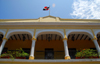 Santo Domingo, Dominican Republic: Palacio de Borgell - balcony - 19th Century porticoed faade - Calle Isabel la Catlica, Zona Colonial - photo by M.Torres