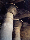 Esna, Qena Governorate, Egypt: columns at Khounum / Khnum temple - photo by M.Torres