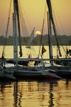 Egypt - Aswan: feluccas at sunset (photo by J.Kaman)