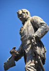 San Salvador, El Salvador, Central America: plaza Morazn - statue of General Jos Francisco Morazn - photo by M.Torres