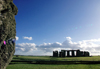 Stonehenge (Wiltshire): in the distance - 'Slaughter Stone' - photo by K.White