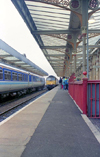 Warrington (Cheshire): trains at the Central Station (photo by David Jackson)