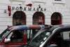 London, England: Bookmarks Bookshop, Taxis, Bloomsbury - photo by A.Bartel