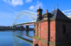 UK - England - Widnes: Runcorn-Widnes Road Bridge - The Silver Jubilee Bridge - photo by D.Jackson