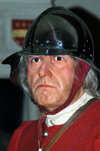 Warwick, Warwickshire, West Midlands, England: medieval warrior - waxwork by Madame Tussaud at the castle- photo by F.Hoskin