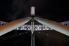 London: British Airways London Eye - under the pillars - A-frame - south bank - Jubilee Gardens, Lambeth - at night - photo by M.Torres