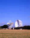 Borough of Macclesfield, Cheshire, England, UK: Jodrell Bank Observatory - Lovell and Mark II radio telescopes - University of Manchester - photo by A.Bartel