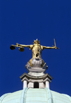 London, England: dome of the Old Bailey - Scales of Justice - Lady Justice, by the sculptor Frederick William Pomeroy - Iustitia - Central Criminal Court - photo by A.Bartel