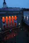 Estonia - Tallinn - Old Town - Opera House - evening - Estonian National Opera - designed by Estonian architects Alar Kotli and Edgar Johan Kuusik - photo by K.Hagen