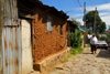 Addis Ababa, Ethiopia: mud house - shanty town near Jomo Kenyatta avenue - photo by M.Torres