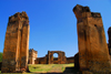 Gondar / Gonder, Amhara Region, Ethiopia: Royal Enclosure - collapsed gate - Fassil Ghebi - photo by M.Torres