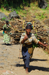 Tis Issat, Amhara, Ethiopia: women carry wood - photo by M.Torres