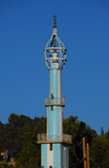 Addis Ababa, Ethiopia: mosque on Menelik II avenue - minaret - photo by M.Torres