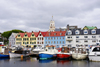 Trshavn, Streymoy island, Faroes: Tiganes and the western harbour, Vestaravag - storehouses - old commercial buildings along the quayside - Vgsbotnur - ' Bryggjubakka' - photo by A.Ferrari