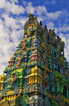 Denarau Island, Viti Levu, Fiji: Hindu Temple - gopura - photo by B.Cain