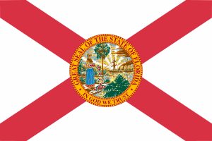 Florida flag - Motto: In God We Trust - United States of America / Estados Unidos / Etats Unis / EE.UU / EUA / USA-