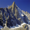 France  - Petit Dru / Petit Aiguille du Dru, Haute-Savoie: seen from the the mountain-station Le Montevers - west ridge of the Aiguille Verte, Graian Alps - photo by W.Allgower