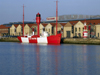 Le Havre, Seine-Maritime, Haute-Normandie, France: Le Havre Lightship - red and white hull - Docks Vauban - photo by A.Bartel