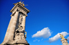 Paris, France: Pont Alexandre III - left bank columns - near La France de Louis XIV, sculpture by Laurent-Honor Marqueste, and the gilded Renomme de l'Industrie (Fame of Industry) by Clment Steiner - Quai d'Orsay - photo by M.Torres