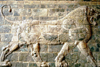 Paris, France: Persian Glazed brick Lion - terracotta relief from Darius's palace in Susa, Louvre Museum - 1er arrondissement - photo by K.Gapys