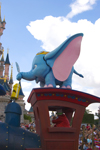 Disneyland Paris, Chessy, Seine-et-Marne,  le-de-France, France: Dumbo lands on a locomotive - Eurodisney - photo by H.Olarte
