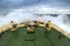26 Franz Josef Land: Bow of ship Kapitan Dranitsyn in storm, Barents Sea - photo by B.Cain