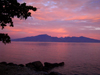 French Polynesia - Tahiti seen from Moorea - dusk (Society islands, iles du vent) - photo by R.Ziff