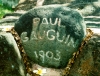 French Polynesia - Hiva Oa island - Marquesas: Atuona - Paul Gauguin's grave marker (photo by G.Frysinger)