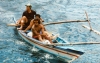 French Polynesia - Fatu Hiva island - Marquesas: Polynesian outrigger boat (photo by G.Frysinger)