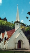 French Polynesia - Fatu Hiva island - Marquesas: Omoa - the church (photo by G.Frysinger)
