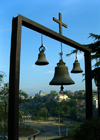 Tbilisi, Georgia: bells and cross - photo by N.Mahmudova