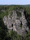 Germany - Saxony - Schsische Schweiz / Saxon Switzerland - Elbe Sandstone Mountains and forest - Vertical rock formations - Elbsandsteingebirge - photo by Juraj Kaman