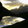 Germany - Oberstdorf, Allgu region, Swabia, Bavaria: sunset over the Rappensee lake - seen from the Rappenseehtte Alpine hut - Allgu region of the Bavarian Alps - photo by W.Allgower