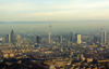 Germany / Deutschland - Frankfurt am Main (Hessen): aus der luft - aerial view - Messeturm on the right - photo by M.Torres